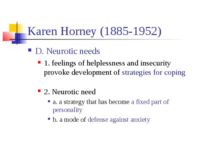 theory of neurotic needs