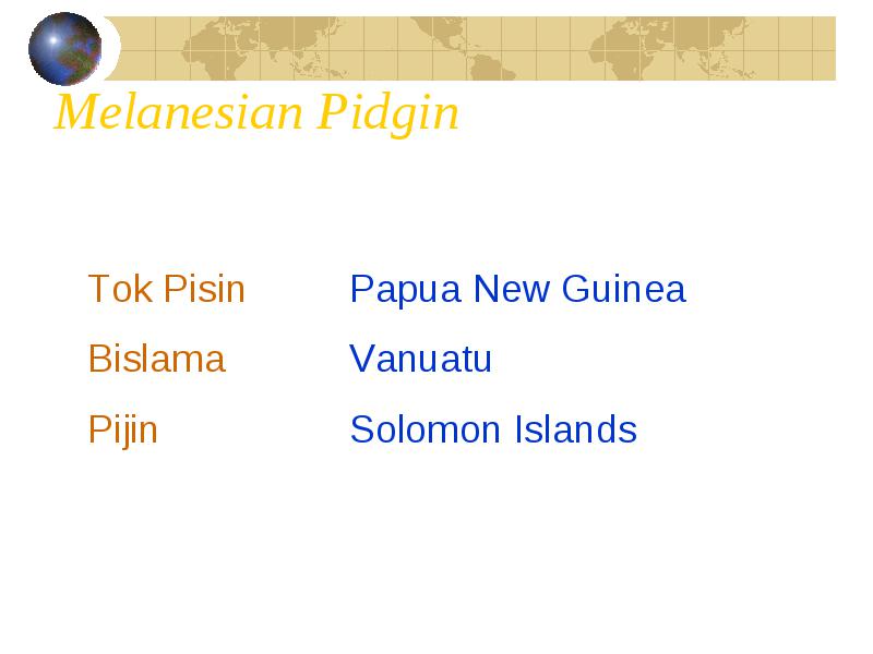 pidgin english in papua new guinea