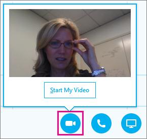 click the video icon to start your camera for a video chat.