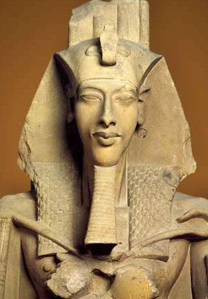 supper part of a colossal statue of amenhotep iv (akhenaten)