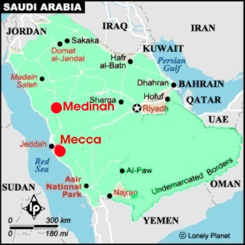 map saudi